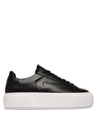Calvin Klein Sneakersy Flatform Lace Up Lth YW0YW01928 Czarny. Kolor: czarny. Materiał: skóra #1
