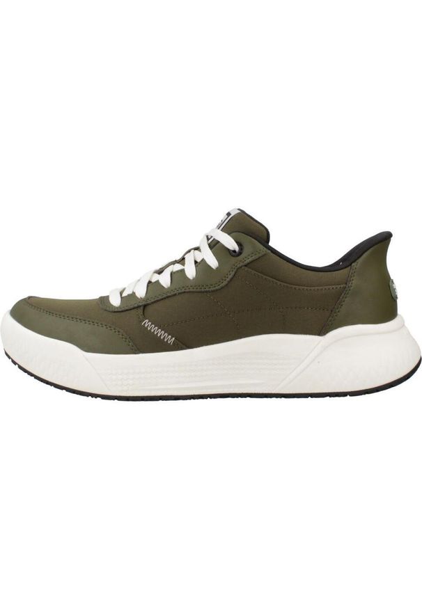 skechers - Adidasy Skechers Cyrus - Raiden, Mężczyźni. Kolor: zielony. Materiał: skóra ekologiczna, syntetyk, tkanina, materiał. Sport: fitness