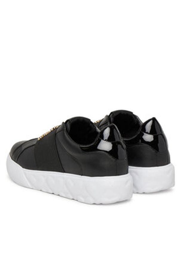 Love Moschino - LOVE MOSCHINO Sneakersy JA15064G1MIA400A Czarny. Kolor: czarny. Materiał: skóra