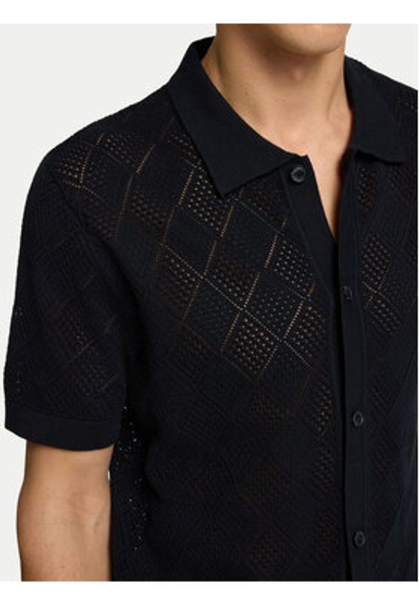 Selected Homme Koszula 16097564 Czarny Regular Fit. Kolor: czarny. Materiał: bawełna