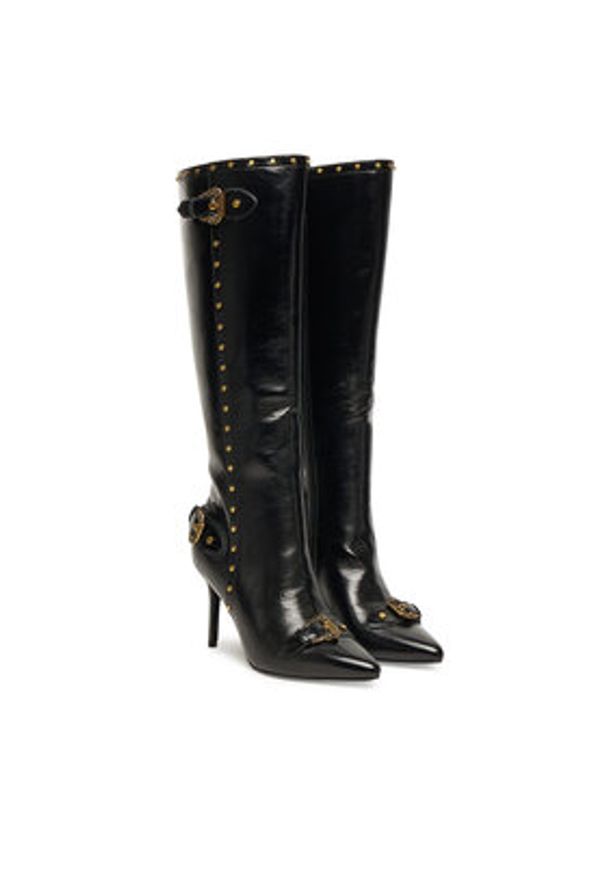 Versace Jeans Couture Kozaki 79VA3S58 ZSC35 Czarny. Kolor: czarny. Materiał: skóra