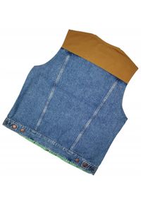 Wrangler - WRANGLER BANDANA VEST MĘSKI BEZRĘKAWNIK JEANSOWY JEANS W453RI34V. Materiał: jeans. Długość rękawa: bez rękawów