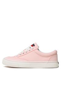 Tommy Jeans Tenisówki Lace Up Nylon EN0EN02157 Różowy. Kolor: różowy. Materiał: materiał #6