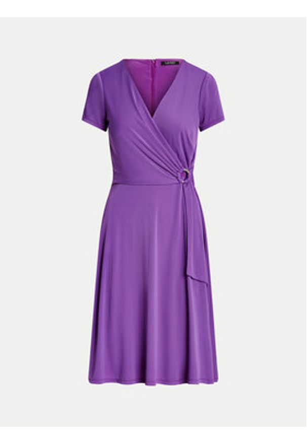 Lauren Ralph Lauren Sukienka codzienna 250868161011 Fioletowy Regular Fit. Okazja: na co dzień. Kolor: fioletowy. Materiał: syntetyk. Typ sukienki: proste. Styl: casual