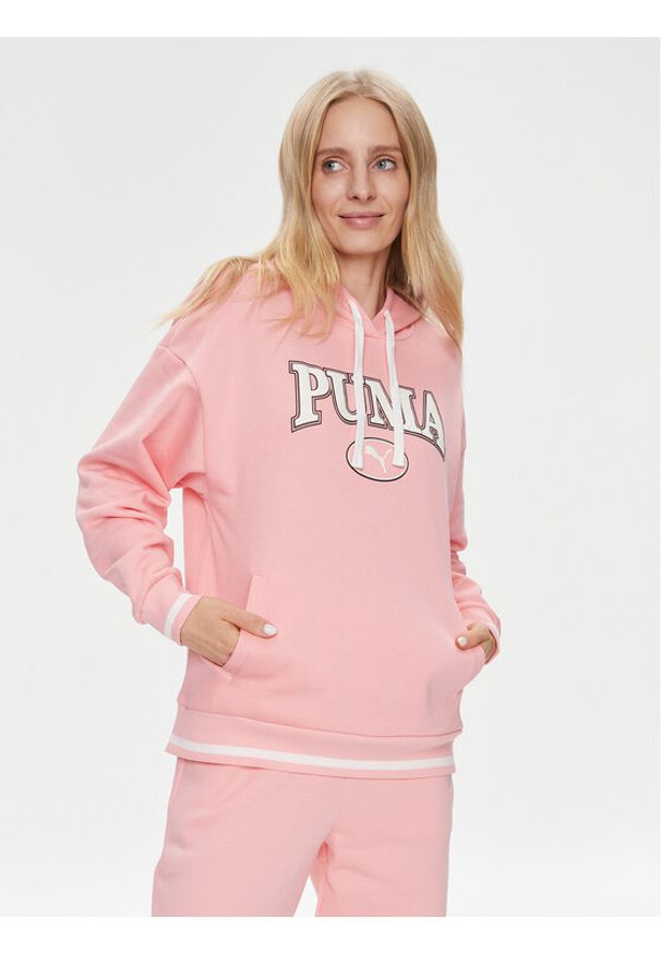 Puma Bluza Puma Squad 621489 Różowy Regular Fit. Kolor: różowy. Materiał: bawełna