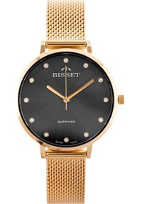 NoName - Zegarek ZEGAREK DAMSKI BISSET BSBF30 (zb578r) - SZAFIROWE SZKŁO. Kolor: niebieski #1