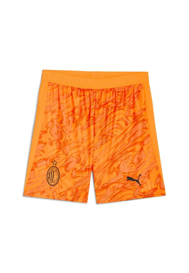 Puma - Męskie szorty bramkarskie AC Milan 25/26 PUMA Heat Fire Black Orange. Kolor: czarny. Materiał: tkanina