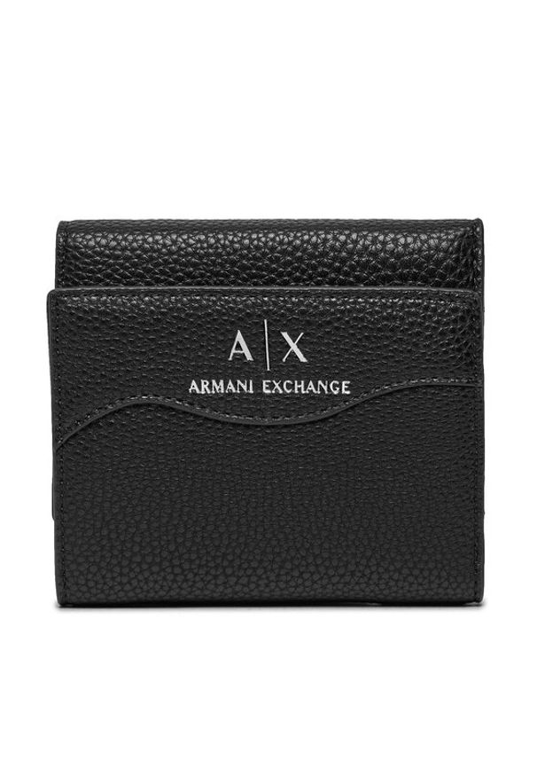 Armani Exchange Mały Portfel Damski 948530 CC783 00020 Czarny. Kolor: czarny. Materiał: skóra