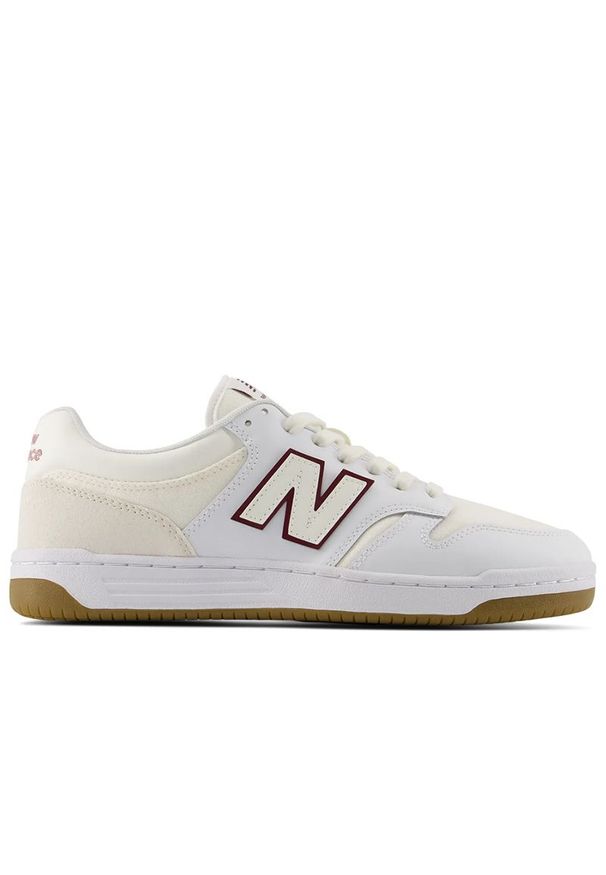 Buty unisex New Balance U480P1BB - białe. Okazja: na co dzień. Kolor: biały. Materiał: materiał, syntetyk. Szerokość cholewki: normalna. Sport: turystyka piesza