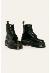 Dr. Martens - Workery skórzane Molly 24861001-Black. Zapięcie: sznurówki. Kolor: czarny. Materiał: skóra. Obcas: na platformie #2