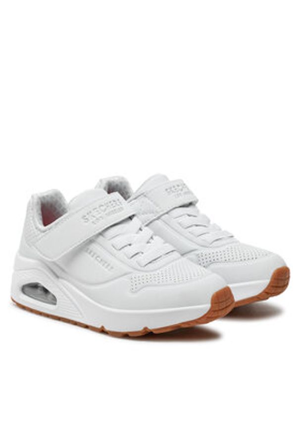 skechers - Skechers Sneakersy Air Blitz 403673L/WHT Biały. Kolor: biały. Materiał: skóra