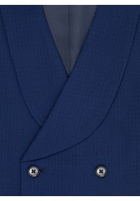 Pako Lorente - PAKO LORENTE – Granatowa dwurzędowa kamizelka męska. Kolor: niebieski. Materiał: wełna, elastan. Wzór: gładki #2