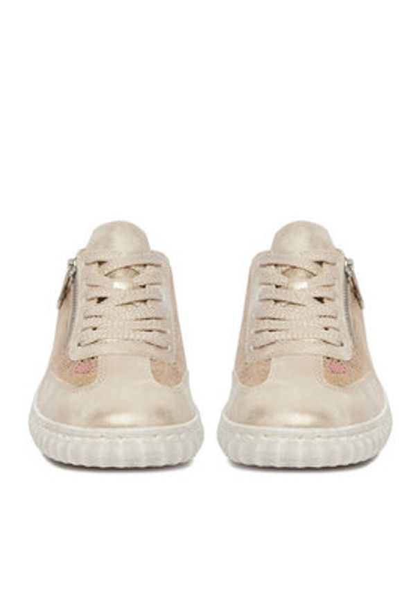 Rieker Sneakersy N0902-90 Złoty. Kolor: złoty. Materiał: materiał