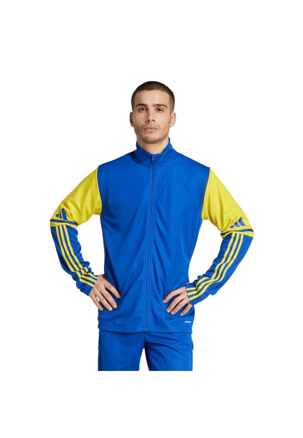 Adidas - Kurtka z dresu adidas Squadra25. Kolor: niebieski, wielokolorowy, żółty. Materiał: poliester