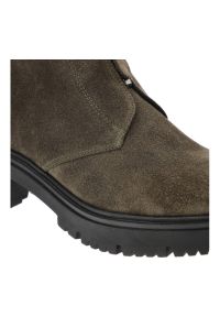 Zielone Botki Armodo Damskie Modne Obuwie. Zapięcie: zamek. Kolor: zielony. Materiał: nubuk. Styl: elegancki #6