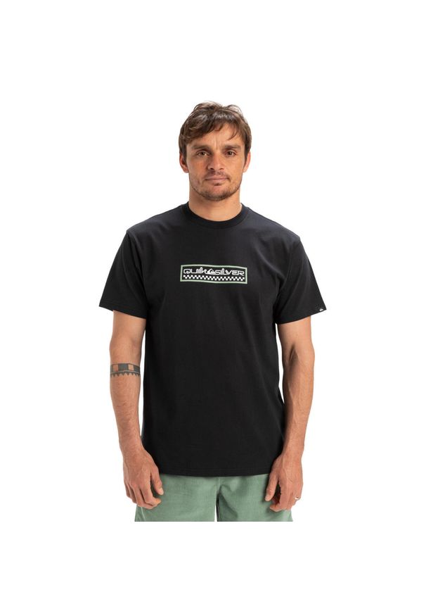 Quiksilver - Koszulka z krótkim rękawem dla Mężczyzn EV SUN DAGGER Czarny. Kolor: brązowy, zielony, wielokolorowy. Materiał: jersey, bawełna. Długość rękawa: krótki rękaw. Długość: krótkie. Wzór: nadruk