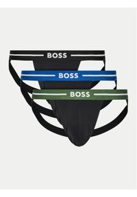 BOSS Komplet slipów Jock Strap Jockstrap 3P Bold 50514965 Kolorowy. Materiał: bawełna. Wzór: kolorowy