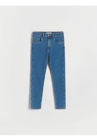 Reserved - Jeansy skinny super soft - niebieski. Kolor: niebieski #1