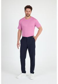 WOOLONA - Spodnie Chino Męskie Merino - Smart & Flex. Kolor: niebieski. Sport: turystyka piesza #2