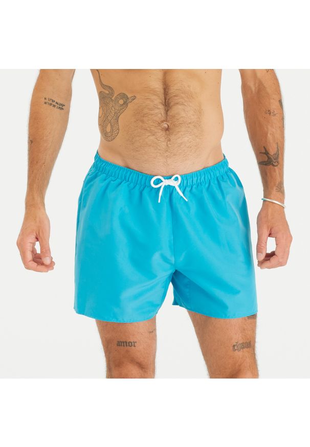 Spodenki surfingowe męskie Decathlon 100 Hendaia. Kolor: niebieski. Materiał: poliester, materiał. Długość: krótkie. Styl: sportowy