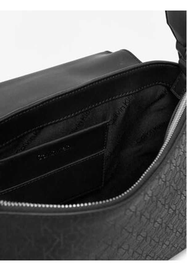 Calvin Klein Torebka Ck Must Satchel_Mono K60K613181 Czarny. Kolor: czarny. Materiał: skórzane