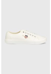 GANT - Gant tenisówki Billox męskie kolor biały. Nosek buta: okrągły. Zapięcie: sznurówki. Kolor: biały. Materiał: guma