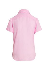 Polo Ralph Lauren Koszula 211973366501 Różowy jasny Regular Fit. Typ kołnierza: polo. Kolor: różowy. Materiał: len #6