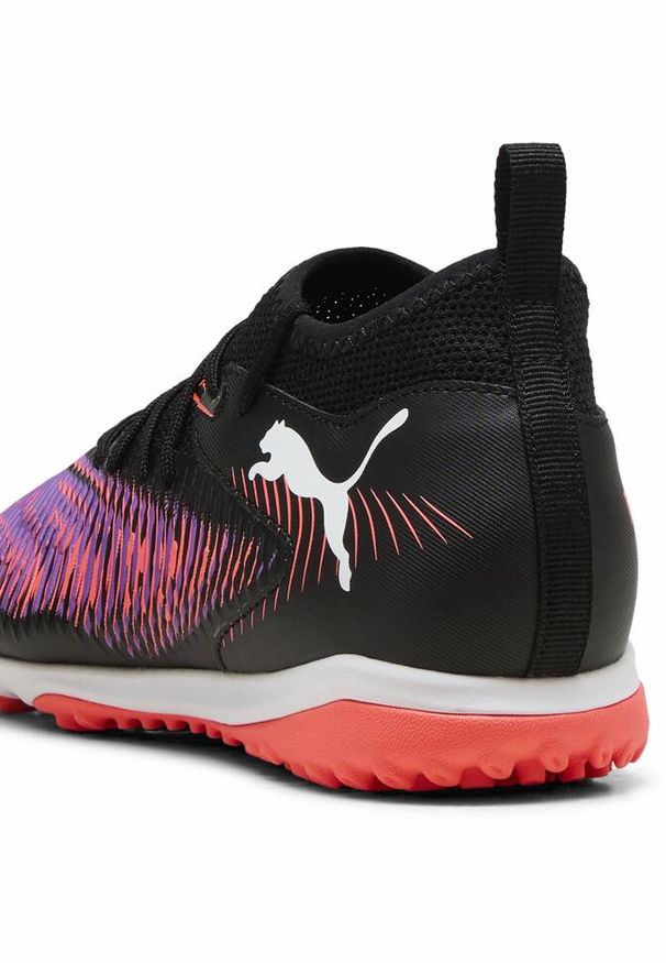Puma - Buty piłkarskie dziecięce PUMA Future 8 Match TT + Mid. Kolor: biały, czarny, czerwony, wielokolorowy. Sport: piłka nożna