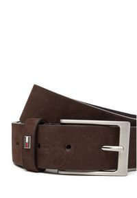 TOMMY HILFIGER - Tommy Hilfiger Pasek Męski Layton 3.5 Nubuck AM0AM13754 Brązowy. Kolor: brązowy. Materiał: skóra