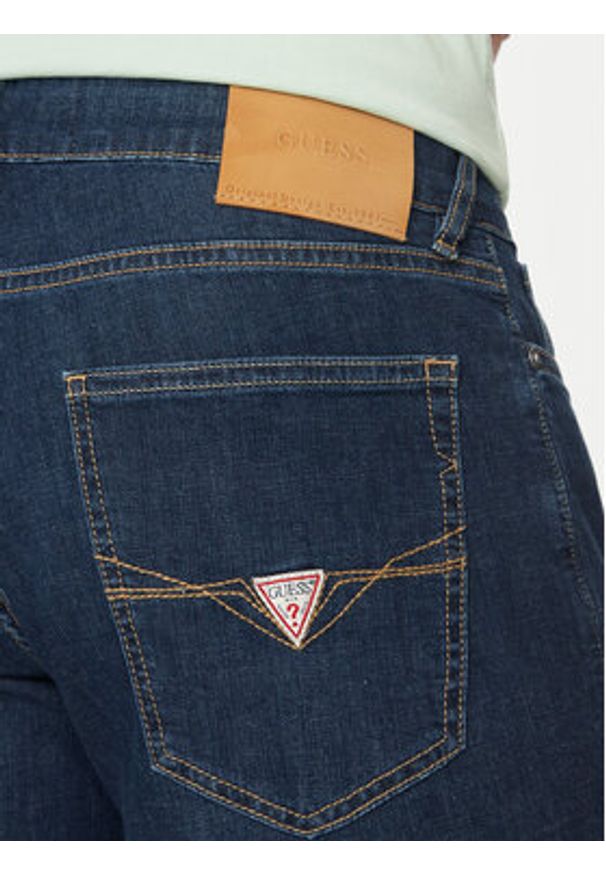 Guess Szorty jeansowe M5GD01 D5MZ1 Granatowy Regular Fit. Kolor: niebieski. Materiał: bawełna