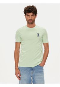 U.S. Polo Assn. T-Shirt MUP3311 Zielony Slim Fit. Typ kołnierza: polo. Kolor: zielony. Materiał: bawełna