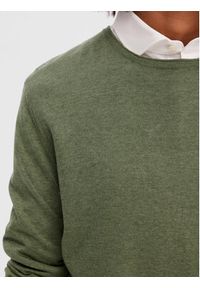 Selected Homme Sweter 16079774 Zielony Regular Fit. Kolor: zielony. Materiał: bawełna, lyocell