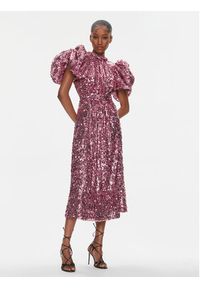 ROTATE Sukienka koktajlowa 1118621099 Różowy Regular Fit. Kolor: różowy. Materiał: syntetyk. Styl: wizytowy #4