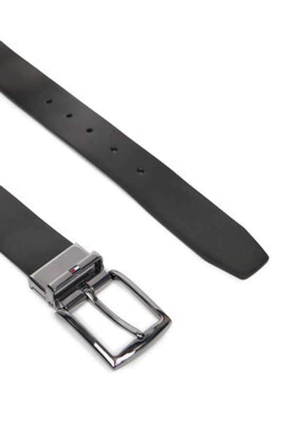 TOMMY HILFIGER - Tommy Hilfiger Pasek Męski Denton 3.5 Rev AM0AM13012 Granatowy. Kolor: niebieski. Materiał: skóra