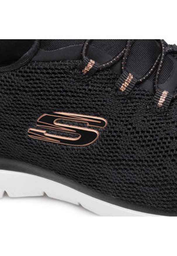 skechers - Skechers Sneakersy Leopard Spot 149037/BKRG Czarny. Kolor: czarny. Materiał: materiał