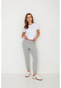 SPODNIE LENA SZARY MELANŻ XS - Flawless. Kolor: szary. Materiał: skóra, bawełna, materiał, len, guma. Długość: długie. Wzór: melanż. Sport: wspinaczka #1