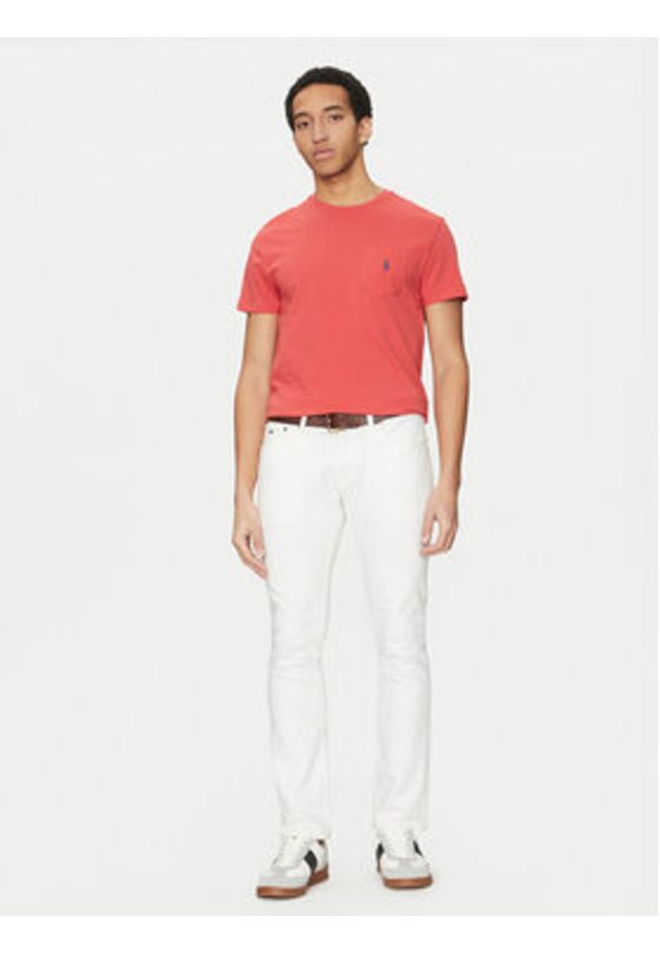 Polo Ralph Lauren T-Shirt 710704248001 Czerwony Regular Fit. Typ kołnierza: polo. Kolor: czerwony. Materiał: bawełna