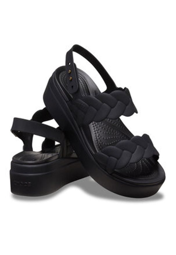 Crocs Sandały Brooklyn Woven Upper LW 209977 Czarny. Kolor: czarny