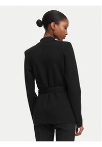 Elisabetta Franchi Marynarka MK-10B-62E2-V600 Czarny Slim Fit. Kolor: czarny. Materiał: poliamid #3