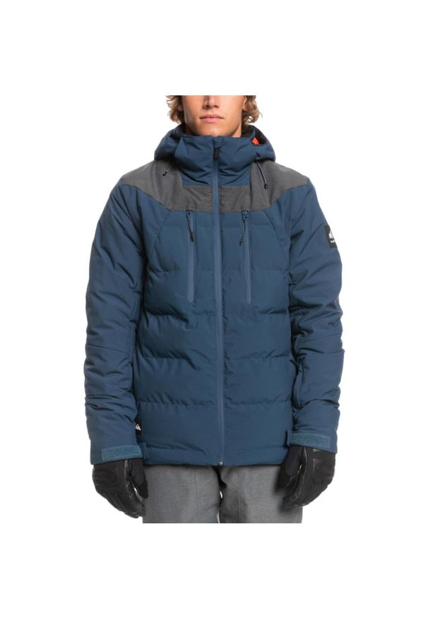 Kurtka narciarska męska Quiksilver The Edge Technical. Kolor: niebieski. Materiał: poliester. Sezon: zima. Styl: wakacyjny