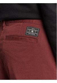 DC Spodnie materiałowe Worker ADYNP03076 Bordowy Relaxed Fit. Kolor: czerwony. Materiał: bawełna