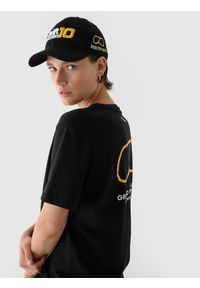4f - 4F Czapka z daszkiem snapback uniseks 4F x Drift Masters - czarna L/XL. Kolor: czarny. Materiał: bawełna, materiał. Wzór: haft. Sezon: lato