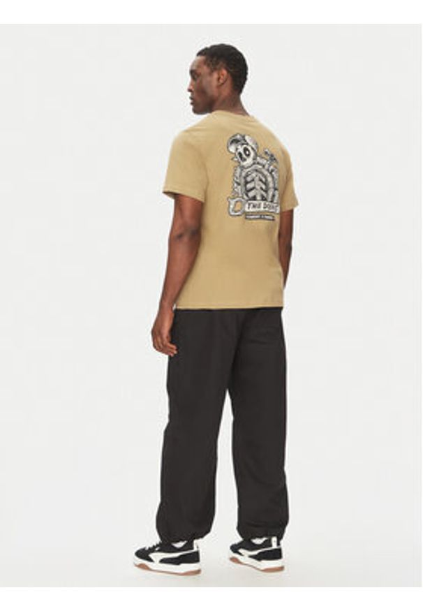 Element T-Shirt ELYZT00519 Khaki Regular Fit. Kolor: brązowy. Materiał: bawełna