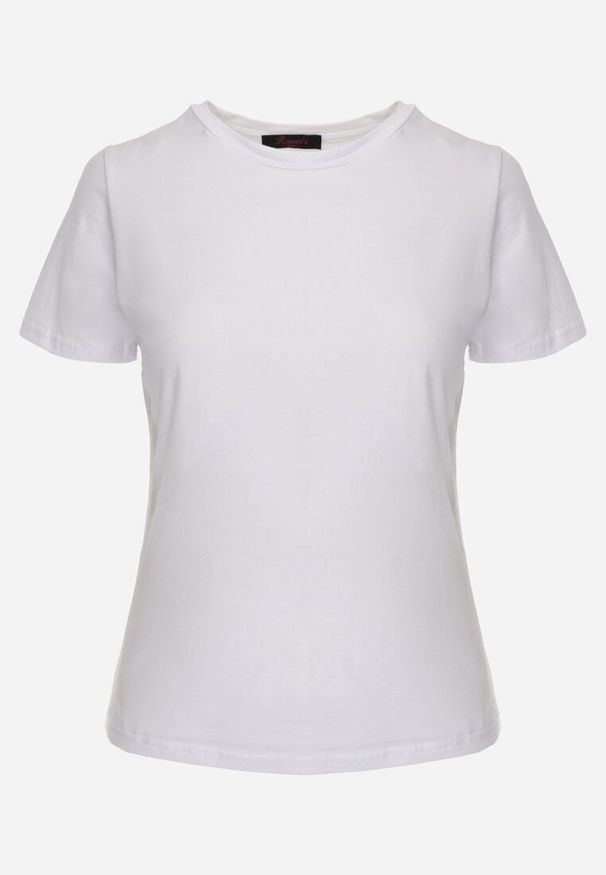 Renee - Biały T-shirt z Bawełny z Okrągłym Dekoltem Nedima. Okazja: na co dzień. Kolor: biały. Materiał: bawełna. Styl: casual, klasyczny