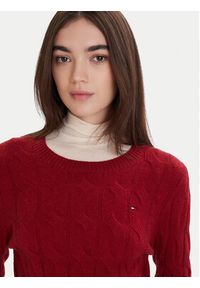 TOMMY HILFIGER - Tommy Hilfiger Sweter WW0WW43586 Czerwony Regular Fit. Kolor: czerwony. Materiał: wełna #3