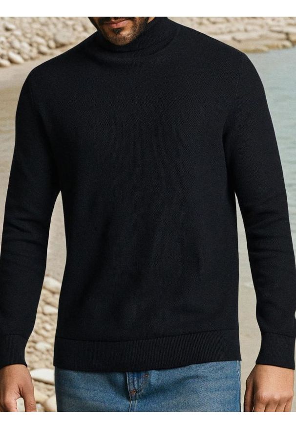 Sinsay - Sweter basic - czarny. Kolor: czarny