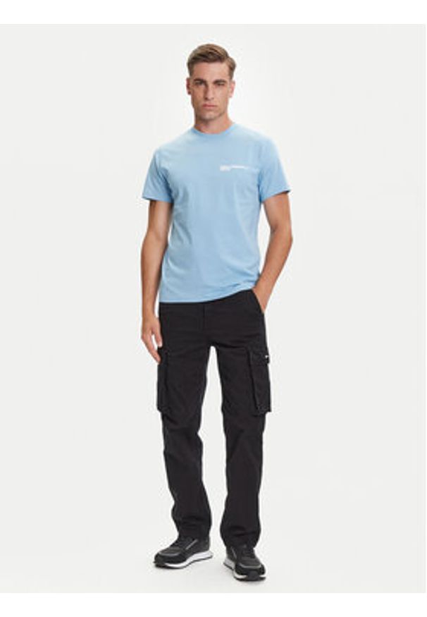 Karl Lagerfeld Jeans T-Shirt A1M17003 Niebieski Slim Fit. Kolor: niebieski. Materiał: bawełna