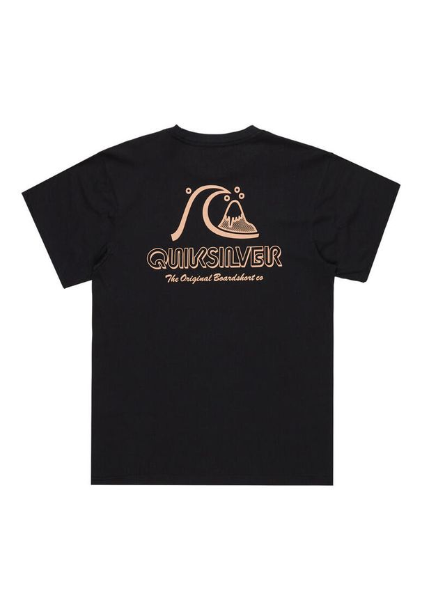 Quiksilver - Koszulka z krótkim rękawem dla Mężczyzn EVO ORIGINAL Czarny. Kolor: brązowy, zielony, wielokolorowy. Materiał: materiał, bawełna. Długość rękawa: krótki rękaw. Długość: krótkie