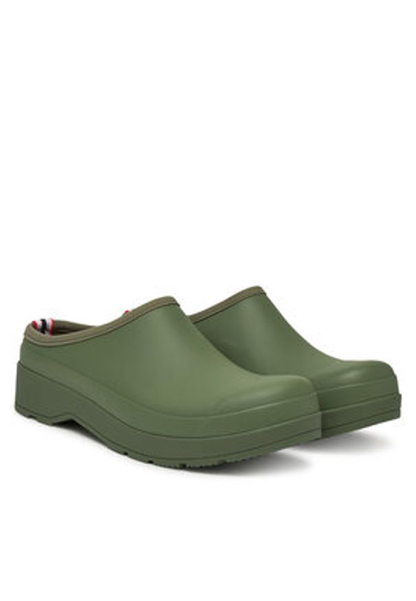 Hunter Klapki Play Clog MFF9052RMA Zielony. Kolor: zielony. Materiał: syntetyk