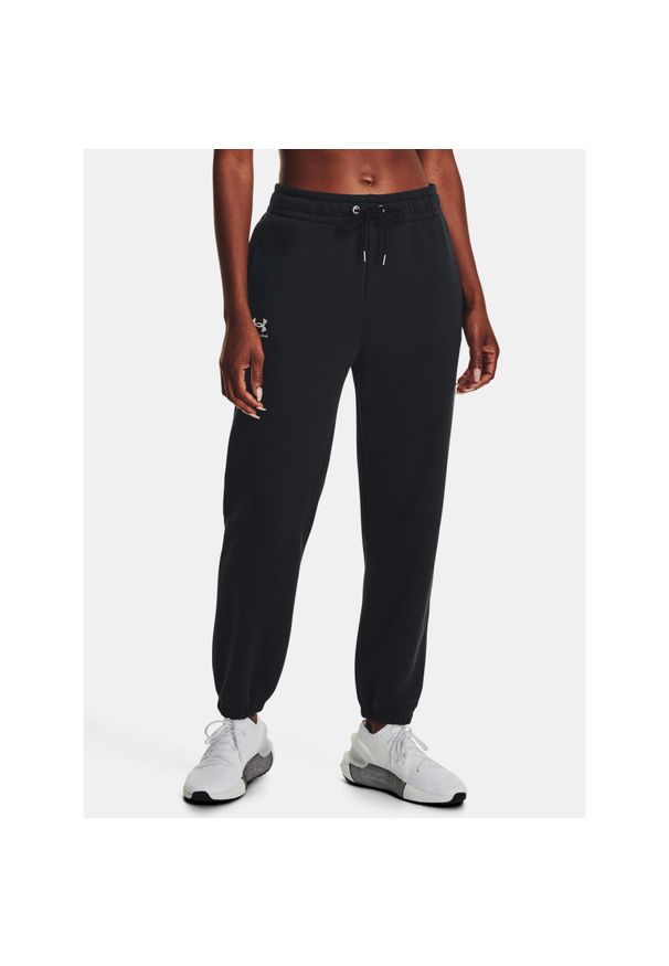 Spodnie treningowe damskie Under Armour Essential Fleece Joggers. Kolor: czarny. Sport: fitness